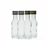 100 Garrafa Mini Whisky Vidro - 20ml.