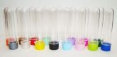 100 Tubetes 13cm. Acrílico.Temos mais de 15 cores de Tampas Disponíveis