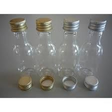 100 Garrafinhas PET 50ml com Tampa