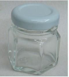 100 Pote de Vidro Sextavado Papinha 40 ml